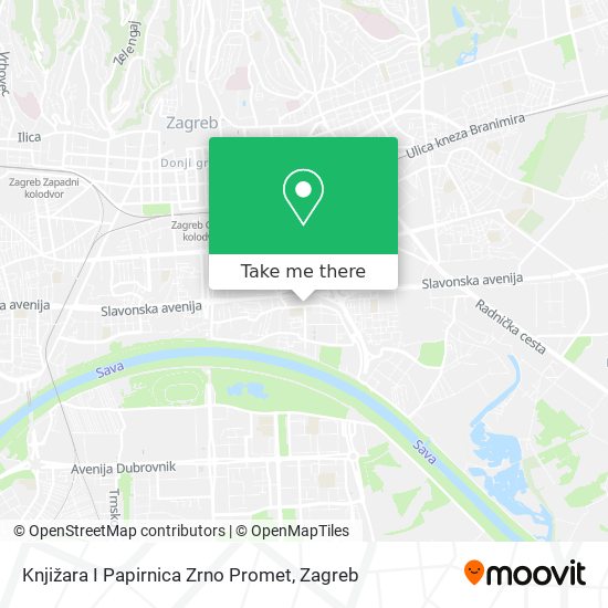 Knjižara I Papirnica Zrno Promet map