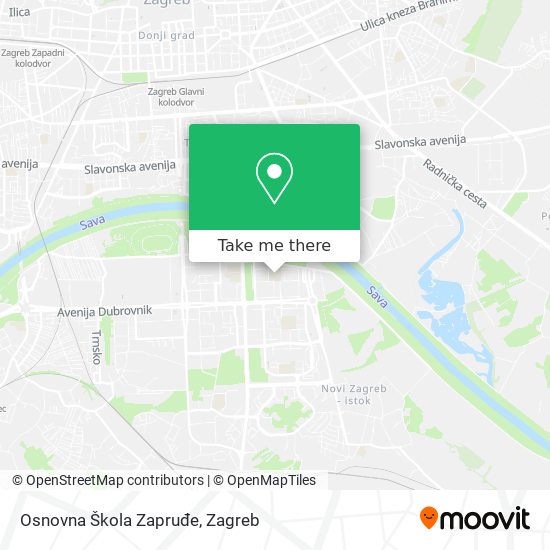Osnovna Škola Zapruđe map