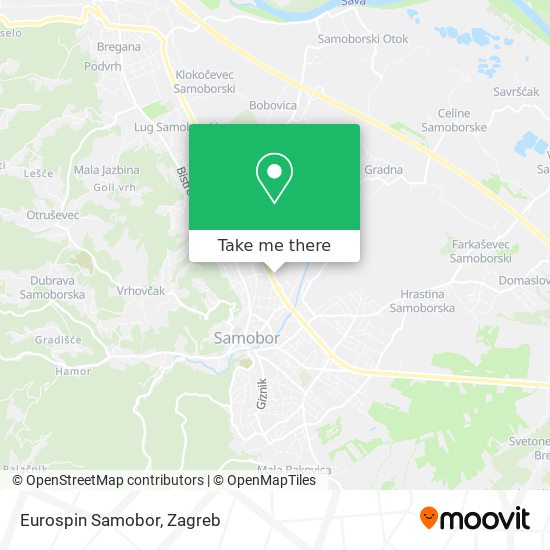 Eurospin Samobor map