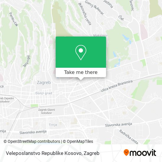 Veleposlanstvo Republike Kosovo map