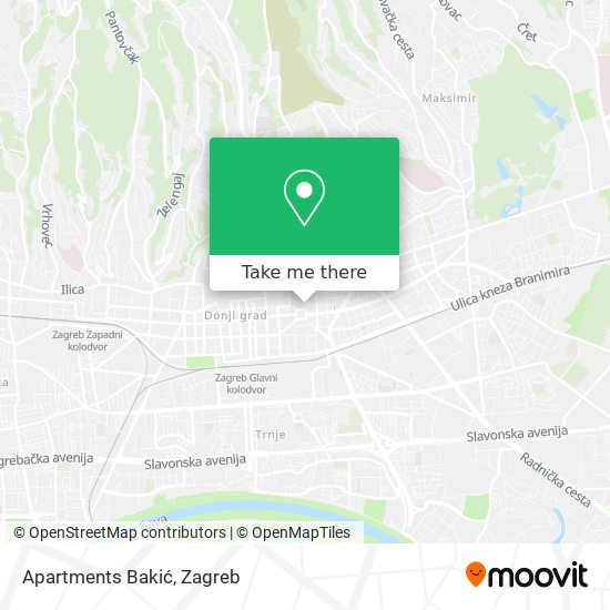 Apartments Bakić map