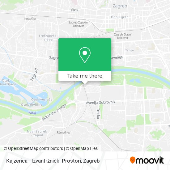 Kajzerica - Izvantržnički Prostori map