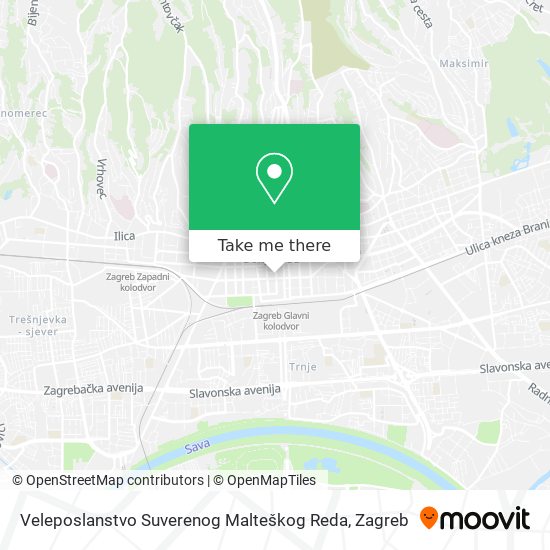 Veleposlanstvo Suverenog Malteškog Reda map