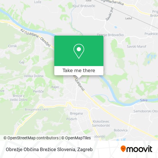 Obrežje Občina Brežice Slovenia map