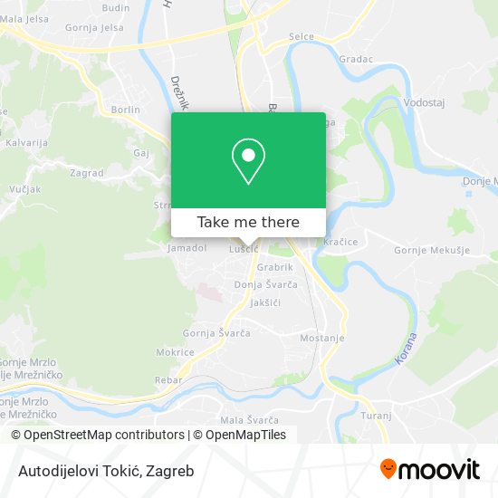 Autodijelovi Tokić map