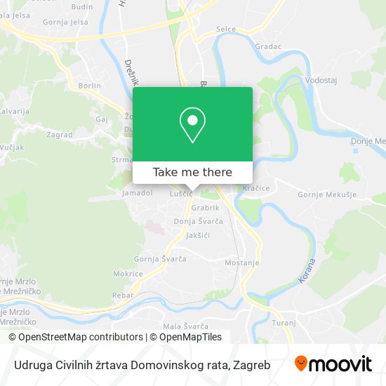 Udruga Civilnih žrtava Domovinskog rata map
