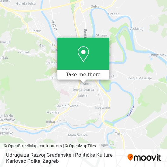 Udruga za Razvoj Građanske i Političke Kulture Karlovac Polka map