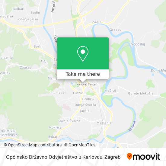 Općinsko Državno Odvjetništvo u Karlovcu map