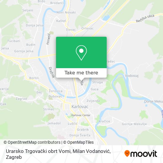 Urarsko Trgovački obrt Vomi, Milan Vodanović map