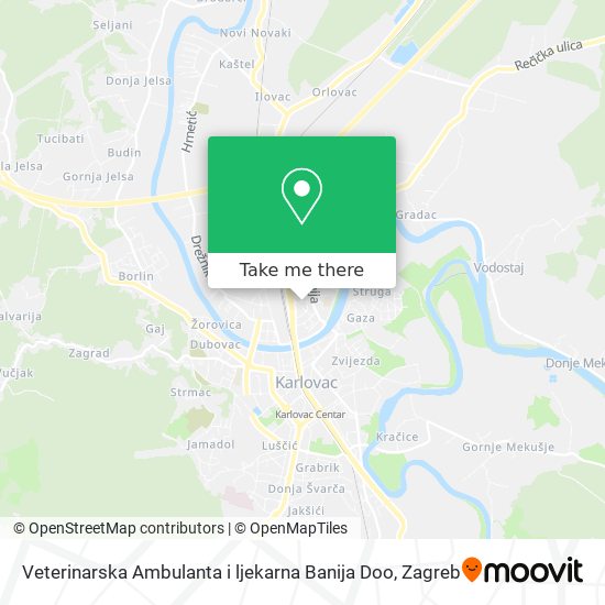 Veterinarska Ambulanta i ljekarna Banija Doo map