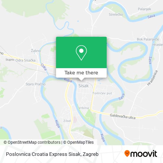 Poslovnica Croatia Express Sisak map