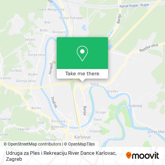 Udruga za Ples i Rekreaciju River Dance Karlovac map