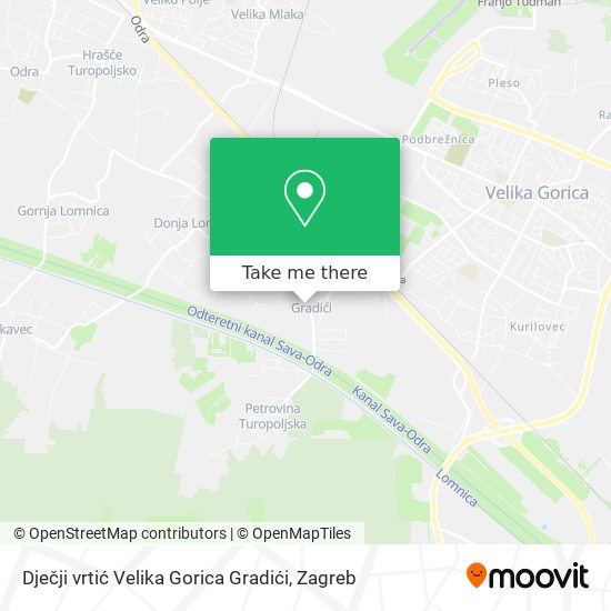 Dječji vrtić Velika Gorica Gradići map
