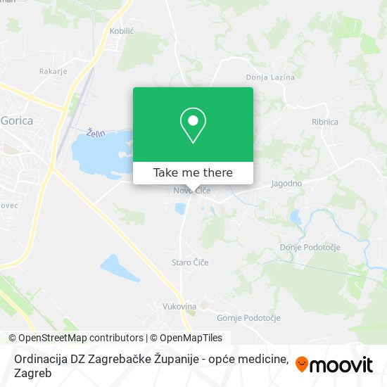 Ordinacija DZ Zagrebačke Županije - opće medicine map