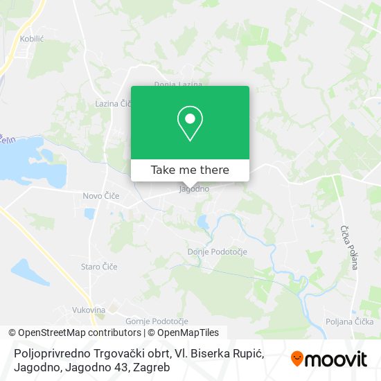 Poljoprivredno Trgovački obrt, Vl. Biserka Rupić, Jagodno, Jagodno 43 map