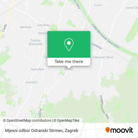 Mjesni odbor Odranski Strmec map