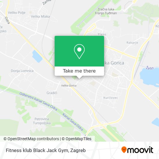 Fitness klub Black Jack Gym map