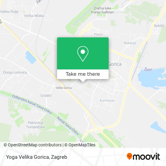 Yoga Velika Gorica map