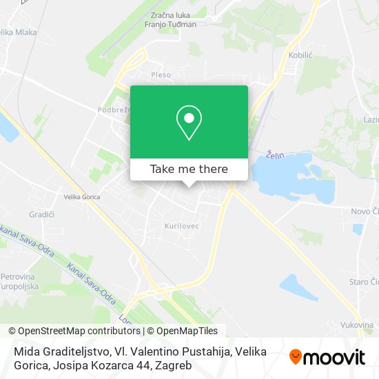 Mida Graditeljstvo, Vl. Valentino Pustahija, Velika Gorica, Josipa Kozarca 44 map