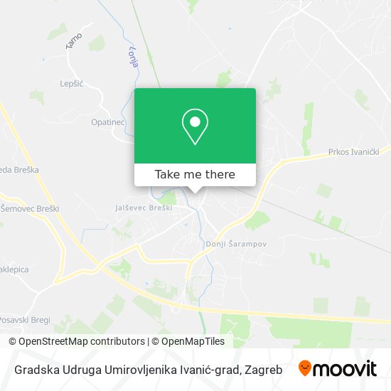 Gradska Udruga Umirovljenika Ivanić-grad map