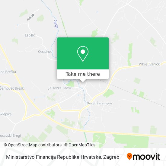 Ministarstvo Financija Republike Hrvatske map