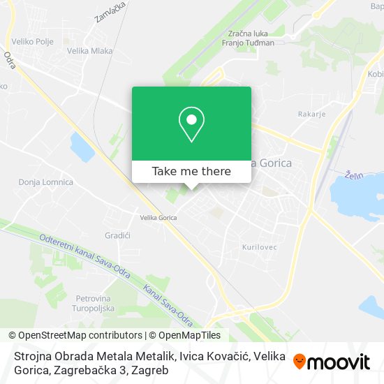 Strojna Obrada Metala Metalik, Ivica Kovačić, Velika Gorica, Zagrebačka 3 map