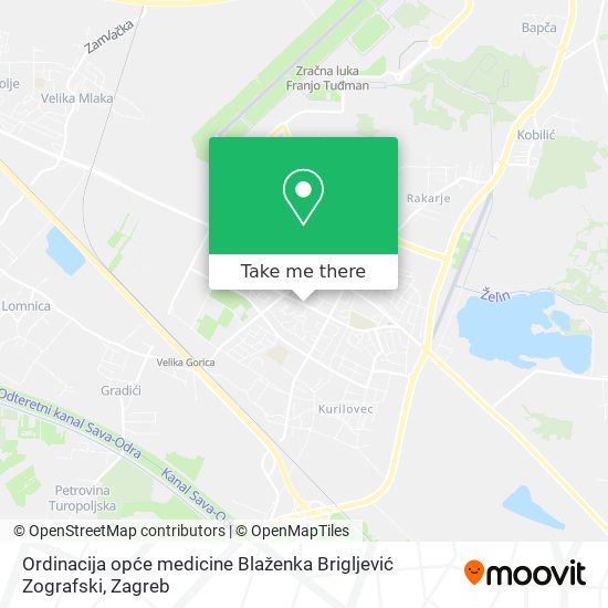 Ordinacija opće medicine Blaženka Brigljević Zografski map