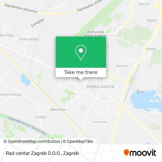 Rad centar Zagreb D.O.O. map