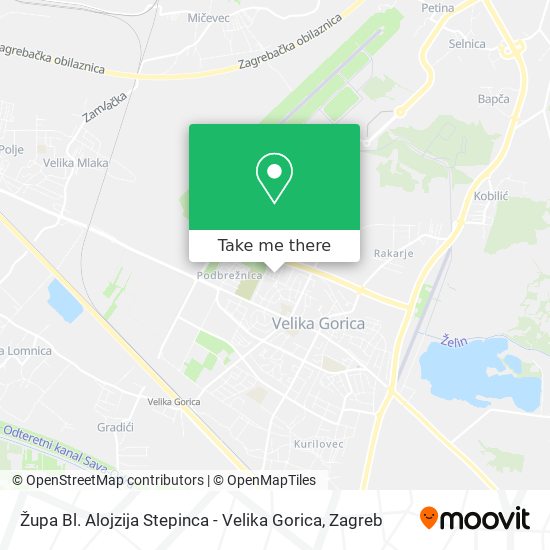 Župa Bl. Alojzija Stepinca - Velika Gorica map