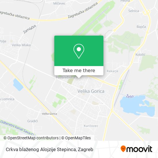 Crkva blaženog Alojzije Stepinca map