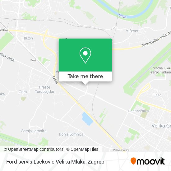 Ford servis Lacković Velika Mlaka map