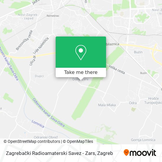 Zagrebački Radioamaterski Savez - Zars map