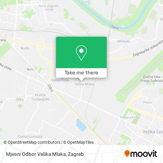 Mjesni Odbor Velika Mlaka map