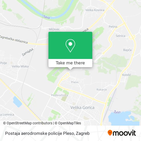 Postaja aerodromske policije Pleso map