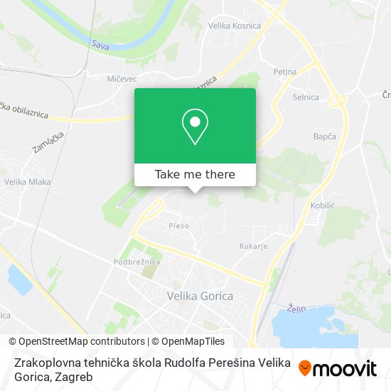 Zrakoplovna tehnička škola Rudolfa Perešina Velika Gorica map