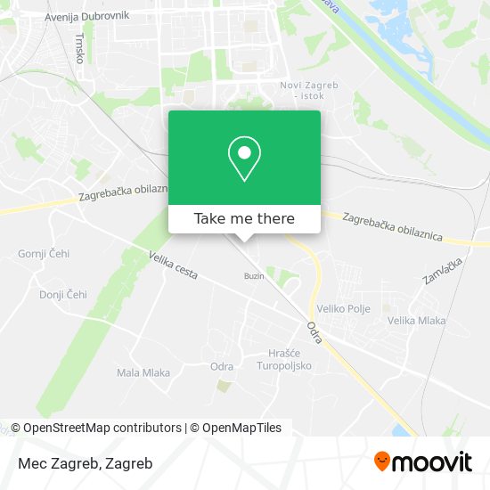 Mec Zagreb map