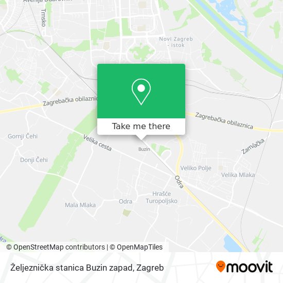 Željeznička stanica Buzin zapad map