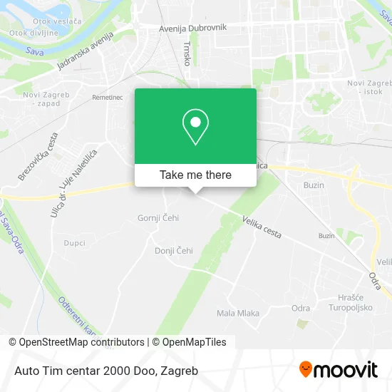 Auto Tim centar 2000 Doo map