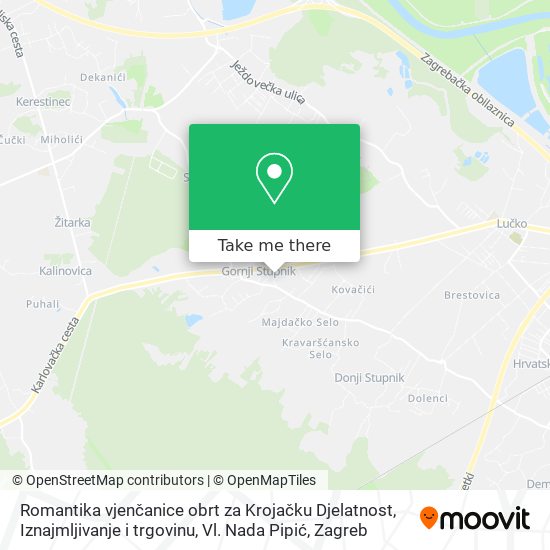 Romantika vjenčanice obrt za Krojačku Djelatnost, Iznajmljivanje i trgovinu, Vl. Nada Pipić map