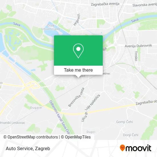 Auto servis map