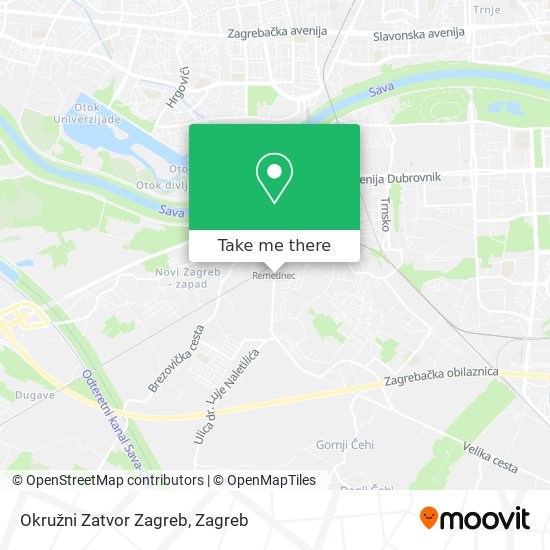 Okružni Zatvor Zagreb map