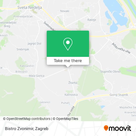 Bistro Zvonimir map