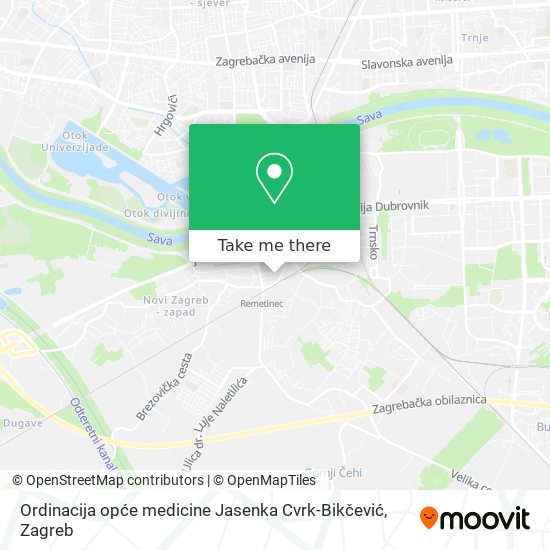 Ordinacija opće medicine Jasenka Cvrk-Bikčević map