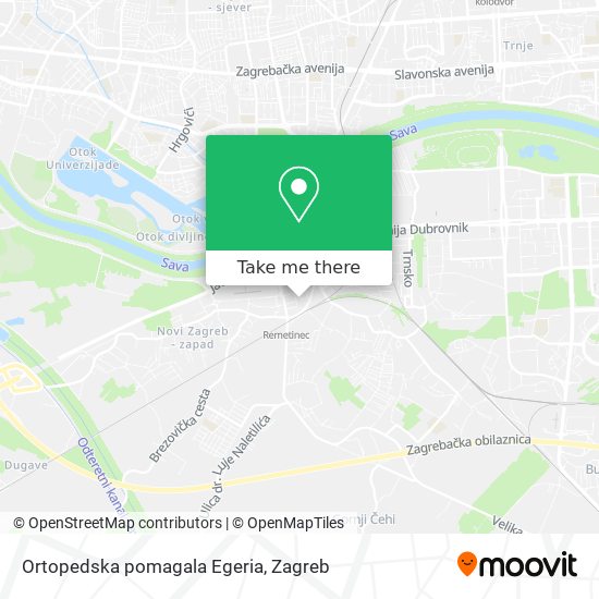 Ortopedska pomagala Egeria map