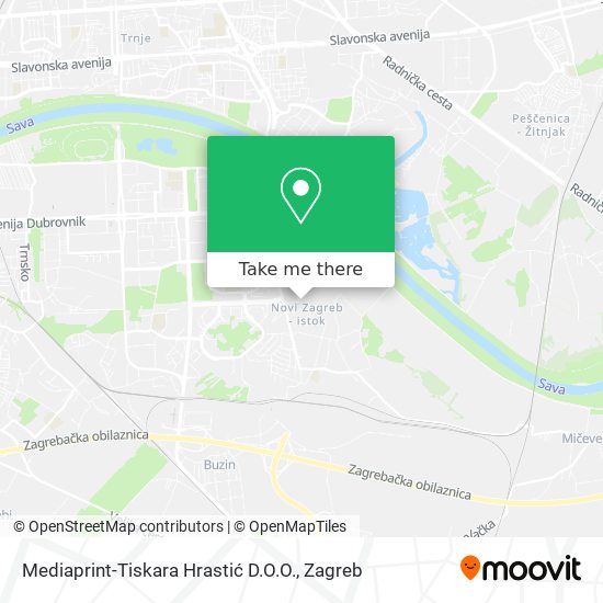 Mediaprint-Tiskara Hrastić D.O.O. map