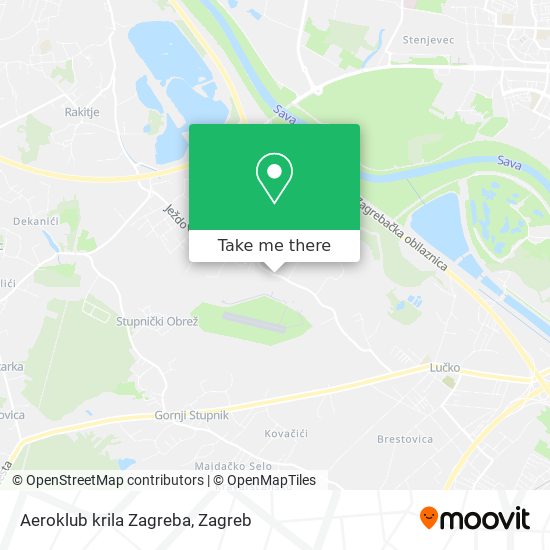 Aeroklub krila Zagreba map