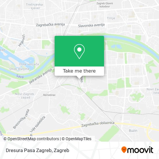 Dresura Pasa Zagreb map