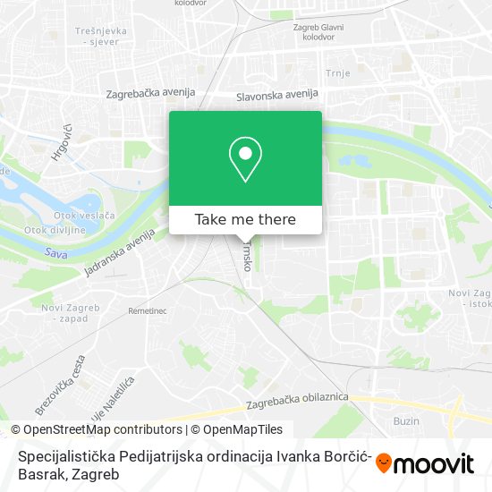 Specijalistička Pedijatrijska ordinacija Ivanka Borčić-Basrak map