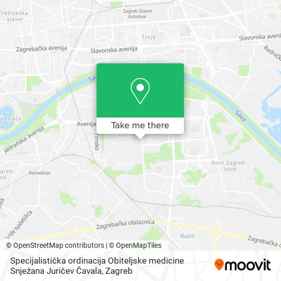 Specijalistička ordinacija Obiteljske medicine Snježana Juričev Čavala map