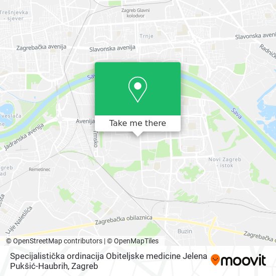 Specijalistička ordinacija Obiteljske medicine Jelena Pukšić-Haubrih map
